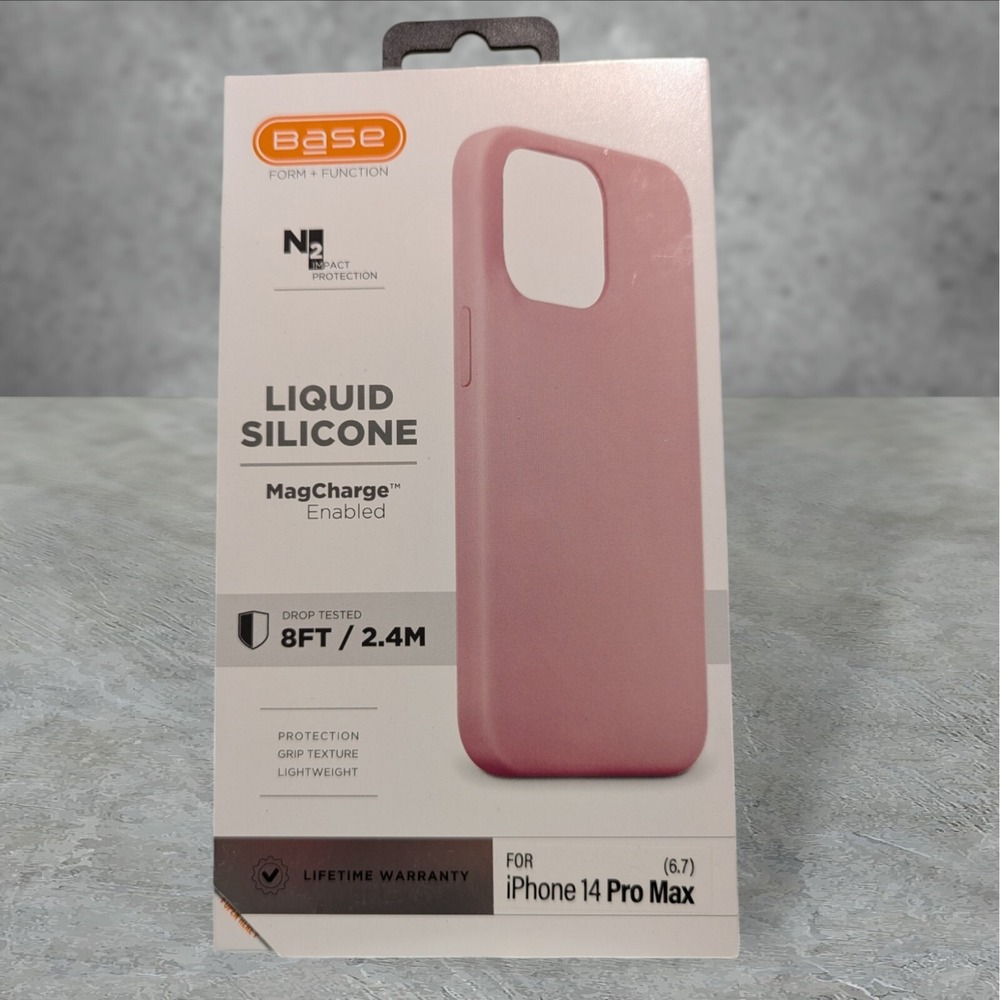 A1.‎ Base Liquid Silicone MagCharge Case For Apple iPhone 14 Pro Max In Pink